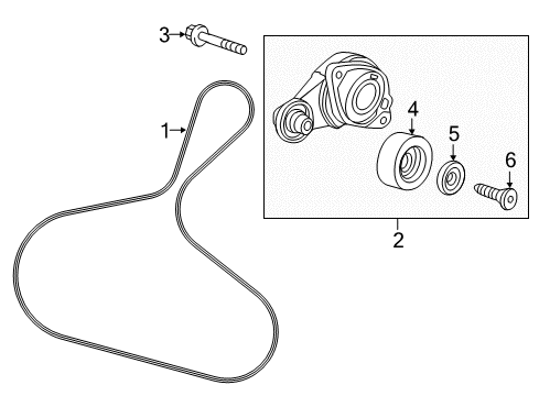 2020 Honda Fit Belts & Pulleys Belt, Alternator (Bando) Diagram for 31110-5R0-003