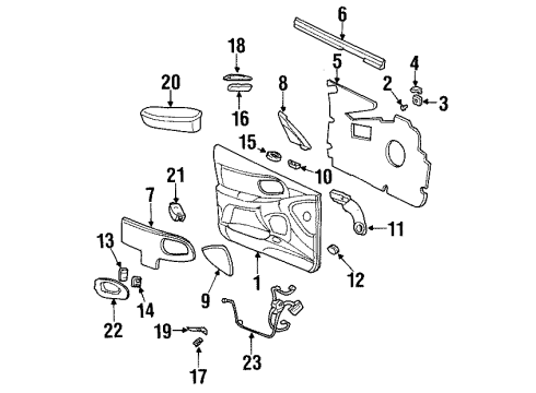 2001 Oldsmobile Aurora Interior Trim - Front Door Switch Asm-Driver Seat Adjuster Memory *Medium Neutral Diagram for 25690240