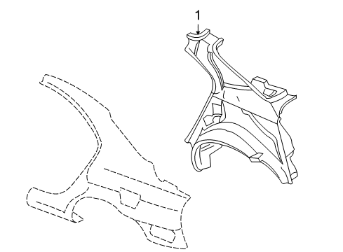 2006 Kia Optima Inner Structure - Quarter Panel Panel Assembly-Quarter Inner Diagram for 716022G100