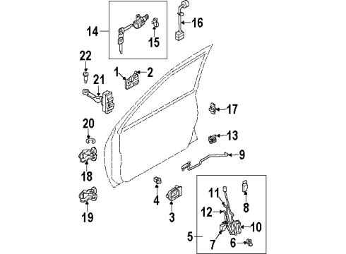 1998 Isuzu Rodeo Door & Components Link, Sill Control Diagram for 8-16636-033-1