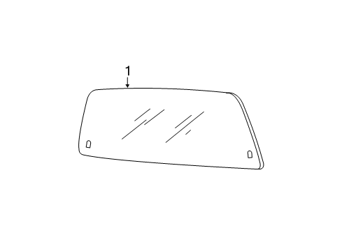2011 Ford F-250 Super Duty Back Glass Back Glass Diagram for 7C3Z-2542006-A