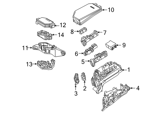 2019 Toyota Corolla Fuse & Relay Block Assembly, Relay Diagram for 82660-12390