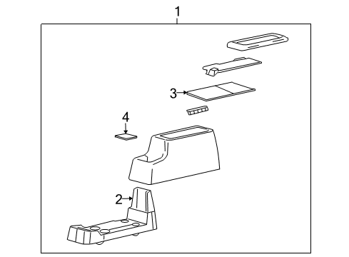 2006 Ford Freestar Center Console Console Assembly Diagram for 3F2Z-17045A36-CAC