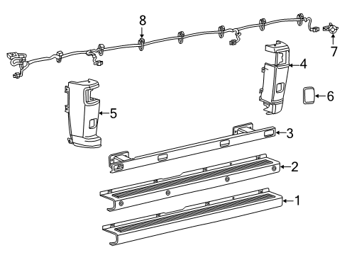 2014 Ram ProMaster 1500 Rear Bumper Bumper-Rear Diagram for 68095825AA