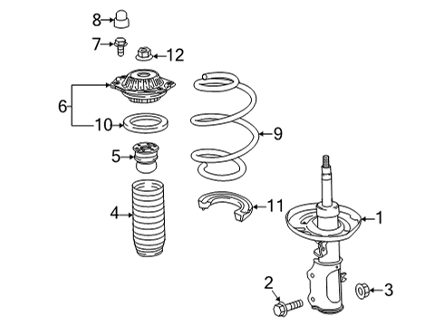 2021 Buick Envision Struts & Components - Front Strut Diagram for 86778180