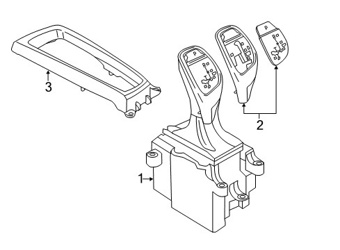 2012 BMW 650i xDrive Gear Shift Control - AT Gear Selector Switch Diagram for 61317846585