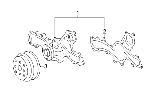 2013 Lexus GS450h Water Pump PULLEY, Water Pump Diagram for 16173-31020