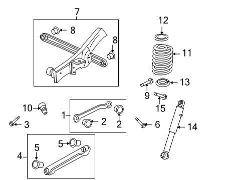 2007 Chevrolet Tahoe Rear Suspension Coil Spring Diagram for 25783732