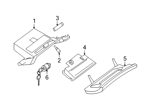 2014 Infiniti QX60 Glove Box Tray Assy-Cooler Box Diagram for 68580-3JA0A