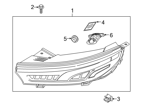 2020 Hyundai Palisade Daytime Running Lamps Lamp Assembly-Day Running Light, LH Diagram for 92207-S8010