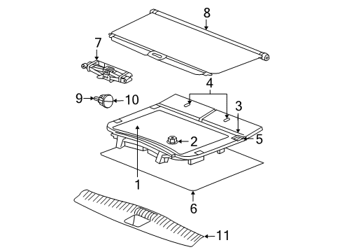 2005 Jeep Grand Cherokee Interior Trim - Rear Body Wrench-Wheel Lug Nut Diagram for 52124170AA