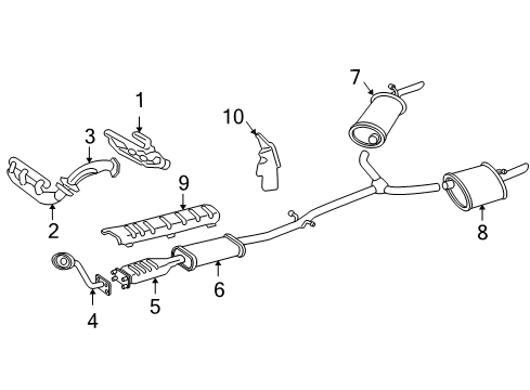 1998 Buick Park Avenue Exhaust Components Exhaust Resonator ASSEMBLY (W/ Exhaust Pipe) Diagram for 25678782