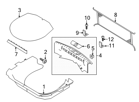 2016 Ford Explorer Interior Trim - Rear Body Floor Mat Diagram for BB5Z-7813046-AC