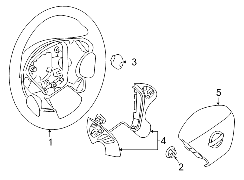 2016 Nissan Murano Cruise Control System Sensor Unit-Distance Diagram for 28438-5BA1B