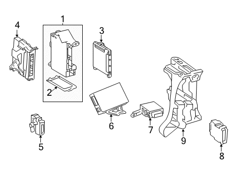 2014 Lexus ES300h Fuse & Relay Multiplex Network Body Computer Assembly Diagram for 89220-33630