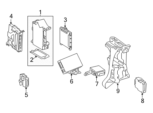 2013 Lexus ES300h Fuse & Relay Box, Computer Integration Diagram for 82877-33020