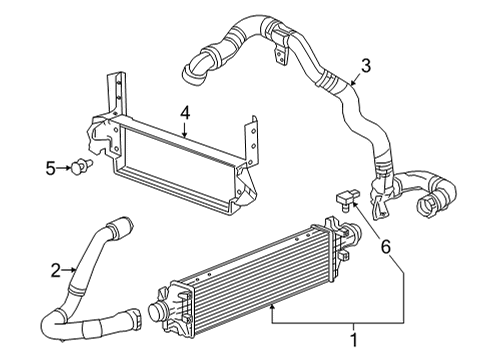 2021 Chevrolet Trax Intercooler Intercooler Hose Diagram for 42731155