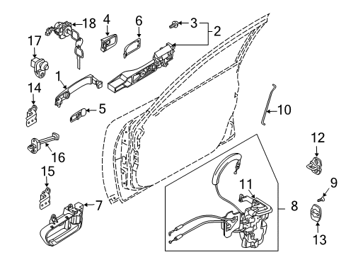 2003 Infiniti FX45 Front Door Switch Assy-Power Window, Assist Diagram for 25411-ZK30A