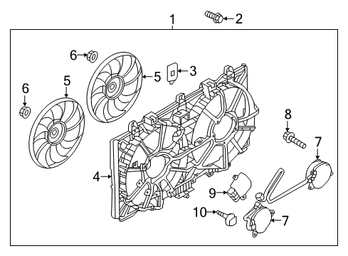 2019 Infiniti Q60 Cooling System, Radiator, Water Pump, Cooling Fan Screw Diagram for 01456-00621