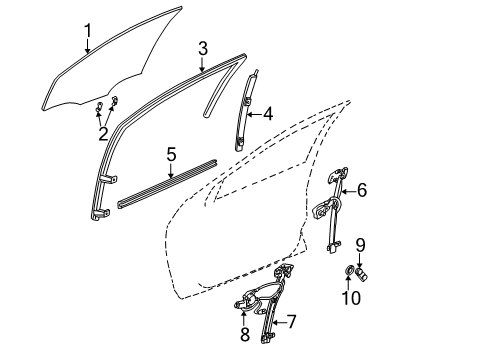 2001 Plymouth Neon Front Door Window Regulator Diagram for FW80WL5