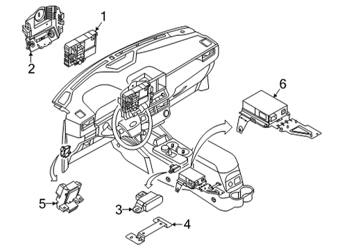2022 Ford Maverick Electrical Components Reservoir Power Module Screw Diagram for -W500011-S450