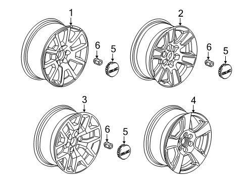 2016 GMC Sierra 1500 Wheels Wheel, Alloy Diagram for 22837233