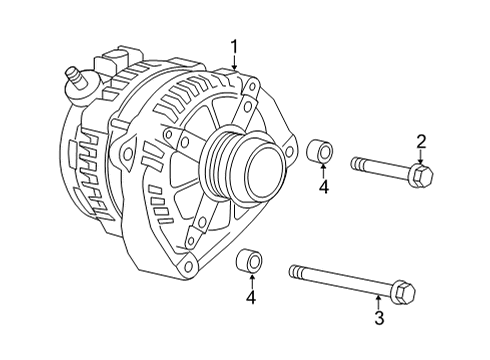 2022 Chevrolet Tahoe Alternator Alternator Diagram for 84677896