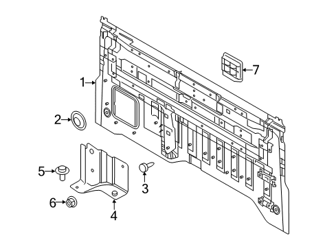 2021 Nissan Titan Back Panel Plug Diagram for 92570-VB000