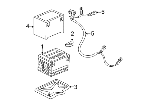 1997 Buick Regal Battery Cable Asm, Battery Negative(66"Long) Diagram for 12157011