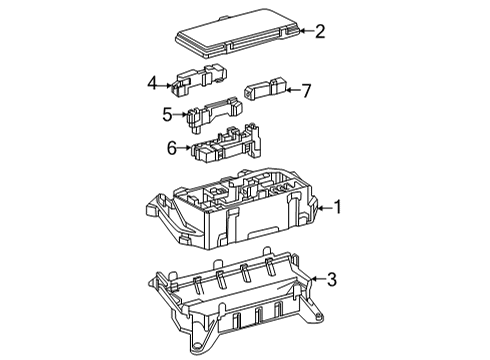 2022 Toyota Mirai Fuse & Relay Main Relay Block Diagram for 82660-62060