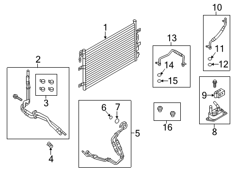 2016 Ford Special Service Police Sedan Trans Oil Cooler Cooler Diagram for DG1Z-7A095-A