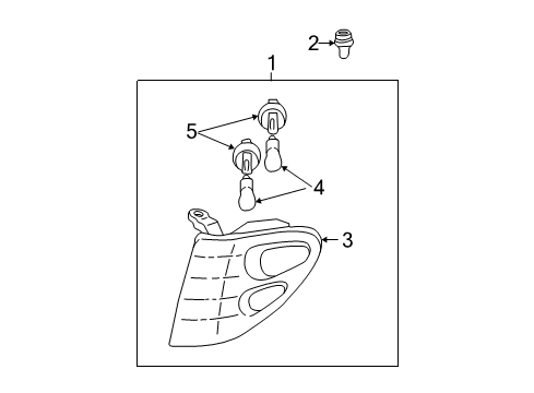 2005 Toyota Sequoia Bulbs Signal Lamp Assembly Diagram for 81510-0C030