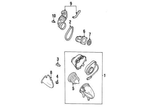 1994 Ford Mustang Filters Air Tube Diagram for F4ZZ-9B659-BA