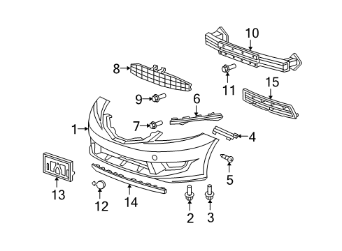 2013 Honda Fit Front Bumper Bolt, Flange (8X20) Diagram for 90162-TK6-A00