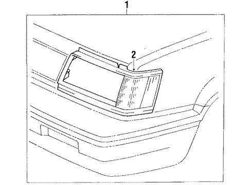 1987 Toyota Tercel Front Lamps - Side Marker Lamps Lamp Assy, Parking & Clearance, LH Diagram for 81620-16140