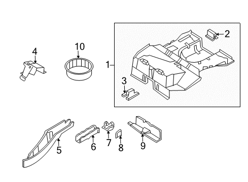 2006 Ford Focus Rear Body - Floor & Rails Rear Floor Pan Diagram for YS4Z-7411215-SA