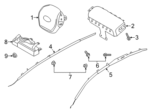 2020 Kia K900 Air Bag Components Sensor Assembly-Press Si Diagram for 95930M6000