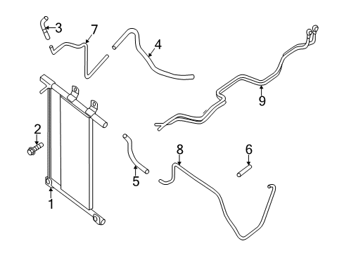 2012 Nissan NV3500 Oil Cooler Tube Assy-Oil Cooler Diagram for 21619-EA20B