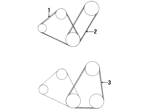 1997 Toyota Paseo Belts & Pulleys Belt, V Compressor Diagram for 99364-21120-83