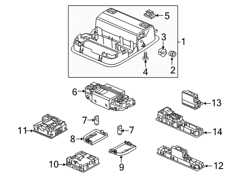 2019 Honda Accord Sunroof Bush Diagram for 83251-TA0-A01