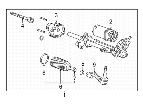 2021 Cadillac CT4 Steering Column & Wheel, Steering Gear & Linkage Gear Assembly Diagram for 84815774