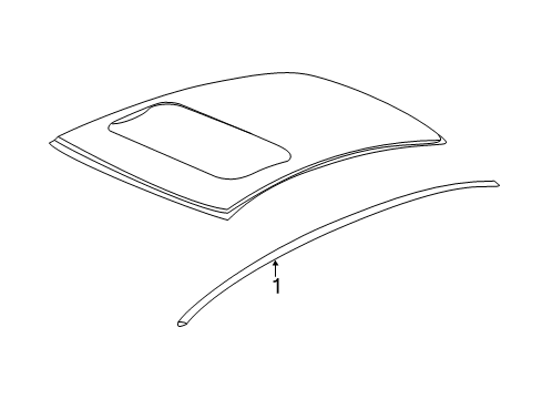 2014 Acura TSX Exterior Trim - Roof Molding, Driver Side Roof Diagram for 74316-TL0-E01