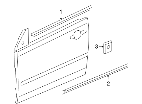 2006 Pontiac G6 Exterior Trim - Door Body Side Molding Diagram for 19120051