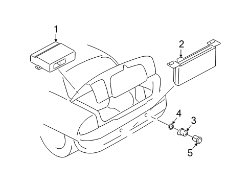 2003 Lincoln LS Electrical Components Module Diagram for 6W4Z-15K866-A