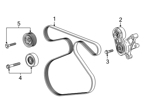 2019 GMC Sierra 1500 Belts & Pulleys Serpentine Belt Diagram for 12669858