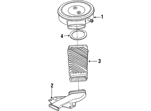 1990 Chevrolet Cavalier Air Intake Duct Asm-Front Air Intake Diagram for 10156044