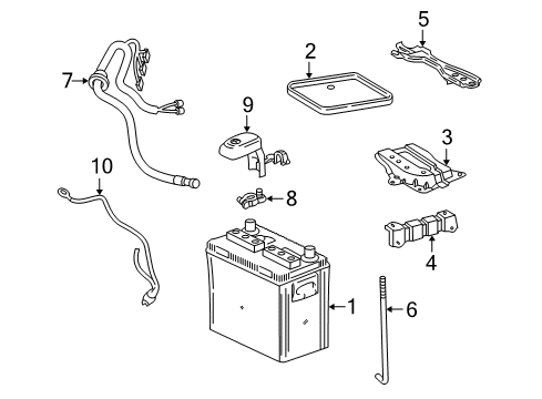 2004 Toyota Matrix Battery Negative Cable Diagram for 82123-01040