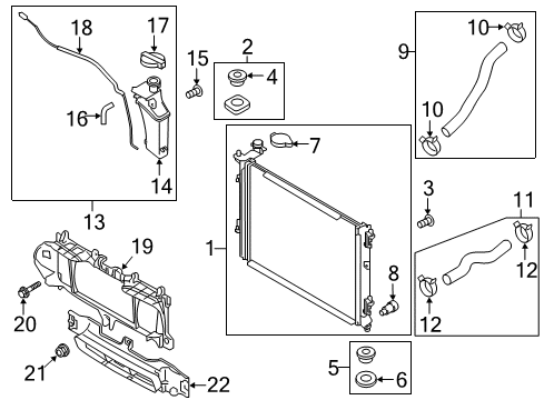 2017 Kia K900 Radiator & Components Hose-Radiator Upper Diagram for 254113M100