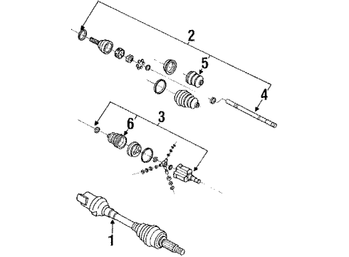 1994 Pontiac Trans Sport Drive Shaft - Front Front Wheel Drive Shaft Kit Diagram for 26021723