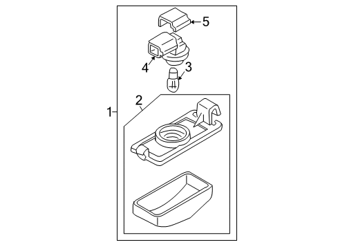 2003 Infiniti G35 Bulbs Lamp Assembly-Licence Diagram for 26510-1L000